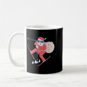 Ski Skiing Snow Santa Claus Christmas X-mas Gift  Koffiemok (Links)