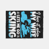 Ski Skiing Winter Sport _1  Fleece Deken (Voorkant (Horizontaal))