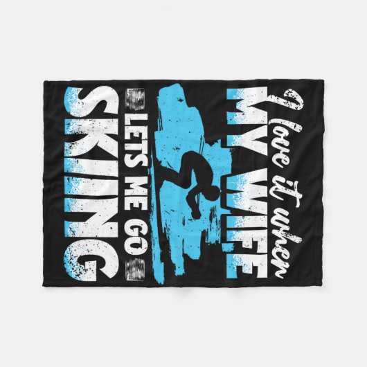 Ski Skiing Winter Sport _1  Fleece Deken (Voorkant (Horizontaal))