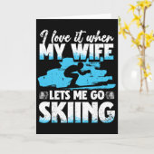 Ski Skiing Winter Sport _1  Kaart (Gele Bloem)