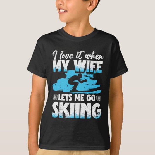 Ski Skiing Winter Sport _1 T-shirt (Voorkant)