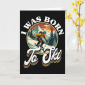 Ski Skiing Winter Sport  Kaart (Gele Bloem)