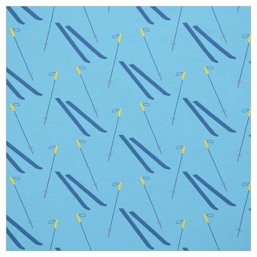 Ski Skiing Winter Sports Stof (Swatch)