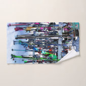 Ski - Skis en Polen Bad Handdoek (Handdoek)