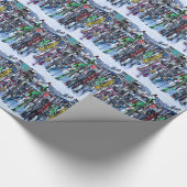 Ski - Skis en Polen Cadeaupapier (Hoek)