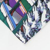 Ski - Skis en Polen Fleece Deken (Hoek)