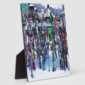 Ski - Skis en Polen Fotoplaat (Zijkant)