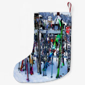 Ski - Skis en Polen Kleine Kerstsok (Achterkant)