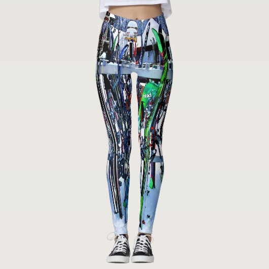 Ski - Skis en Polen Leggings (Voorkant)
