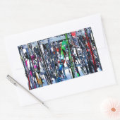 Ski - Skis en Polen Rechthoekige Sticker (Envelop)