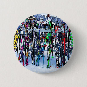 Ski - Skis en Polen Ronde Button 5,7 Cm