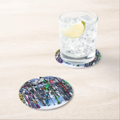 Ski - Skis en Polen Ronde Kartonnen Onderzetter (Insitu)