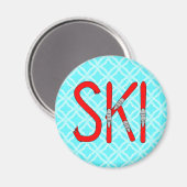 Ski Skis Magneet (Voorkant / Achterkant)