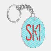 Ski Skis Sleutelhanger (Voorkant Links)