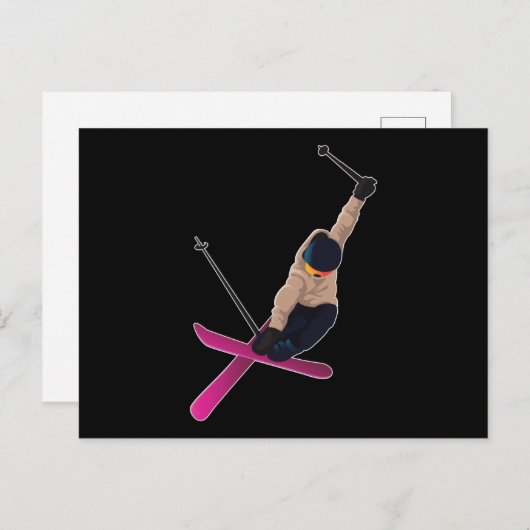 Ski skisport snowboard sport wintersporten cadeau briefkaart (Voorkant / Achterkant)