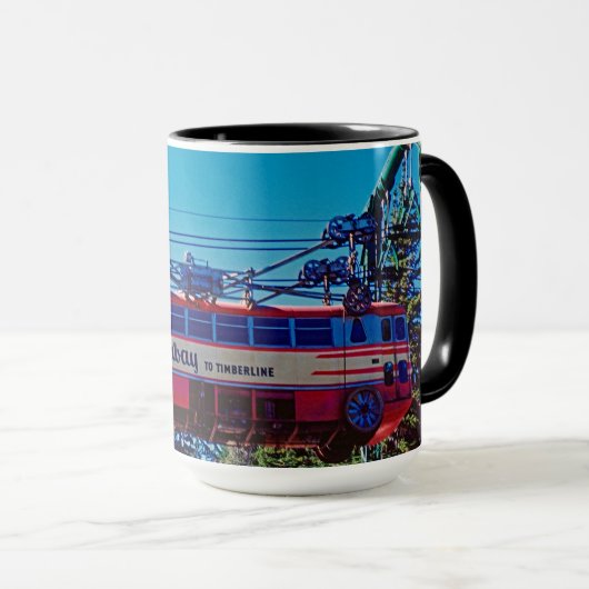 Ski Skiway Timberline Lodge Mt Hood Oregon 1950's Mok (Voorkant rechts)