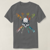Ski Skull Skier T-shirt (Design voorkant)