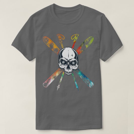 Ski Skull Skier T-shirt (Design voorkant)