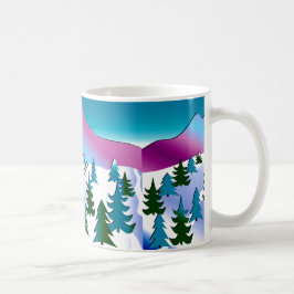 Ski Slope Art over klassieke koffie-Mok Koffiemok