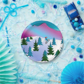 Ski Slope Art over papieren Borden Papieren Bordje (Feest)