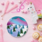 Ski Slope Art over papieren Borden Papieren Bordje (Feest)