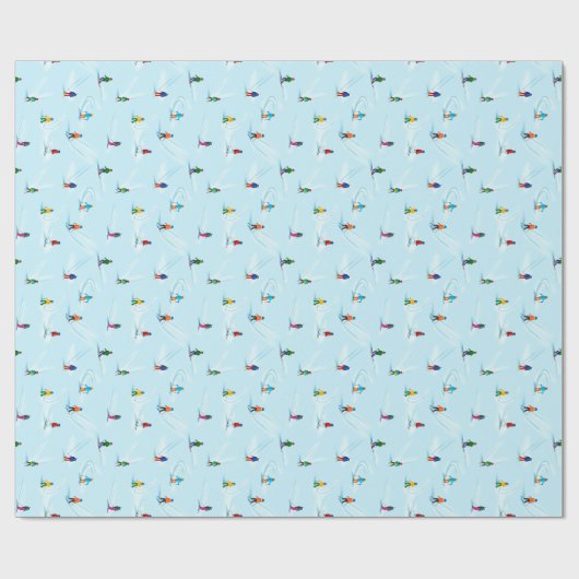 Ski Slope Gift Wrap Cadeaupapier (Vlak)
