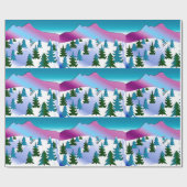 Ski Slope-pakpapier Cadeaupapier (Vlak)