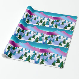 Ski Slope-pakpapier Cadeaupapier