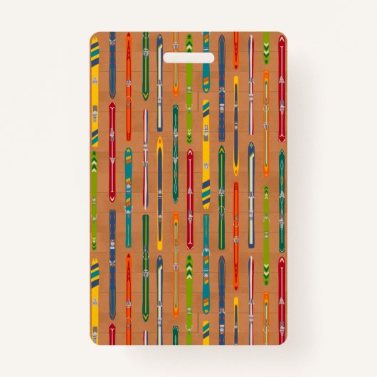 Ski Slope Resort Custom Photo Employee Badge (Achterkant)