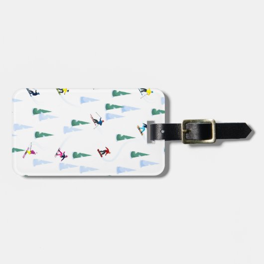 Ski Slopes Bagagelabel (Voorkant horizontaal)