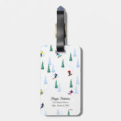 Ski Slopes Bagagelabel (Achterkant verticaal)