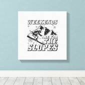 Ski Slopes Sayings | Apres Ski Skiing Skier Gifts Canvas Afdruk (Insitu (Houten vloer))