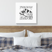 Ski Slopes Sayings | Apres Ski Skiing Skier Gifts Canvas Afdruk (Insitu (Slaapkamer))