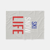 Ski, sneeuw, leven fleece deken (Voorkant (Horizontaal))