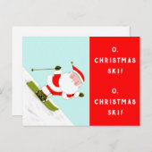 Ski Sneeuw skiën Feestdagenkaart (Voorkant / Achterkant)
