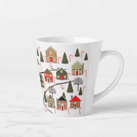 Ski Sneeuw skiën vakantie cadeau Latte Mok (Rechts)