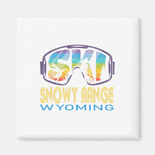 Ski Sneeuwachtige Range Wyoming Ski Vakantie Magneet