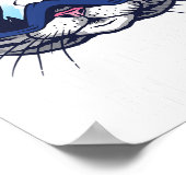 Ski Sneeuwbril Grappig De Meowtains Zijn Aan Het B Poster (Hoek)