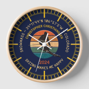 Ski Sneeuwmassa, Colorado - Man Skier, gele tekst