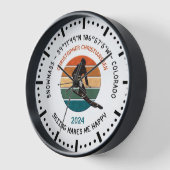 Ski Sneeuwmassa, Colorado - Man Skier, Zwart Tekst (Hoek)