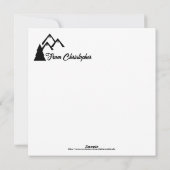 Ski Sneeuwmassa, Colorado - Man Skier, Zwart Tekst Feestdagenkaart (Achterkant)