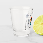 Ski Sneeuwmassa, Colorado - Man Skier, Zwart Tekst Shot Glas (Links)