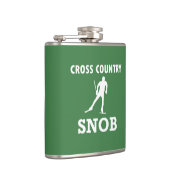 Ski Snob over land (witte Logo) Heupfles (Rechts)