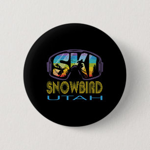 Ski Snowbird Utah Ski Vakantie  Ronde Button 5,7 Cm