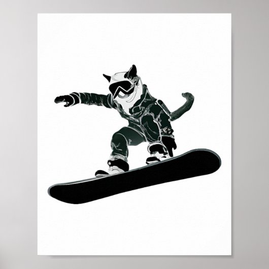 Ski Snowboard Goggles Funny Skiing Snowboarding Ca Poster (Voorkant)