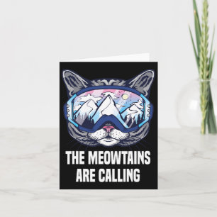Ski Snowboard Goggles Funny the Meowtains zijn cal Kaart