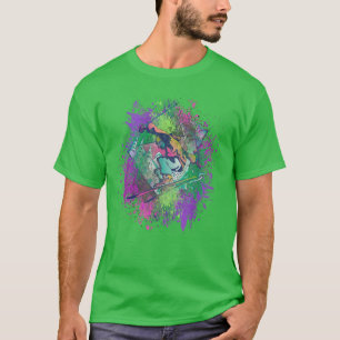 Ski Snowboard Goggles Skiing Mountain Ape Snowman T-shirt