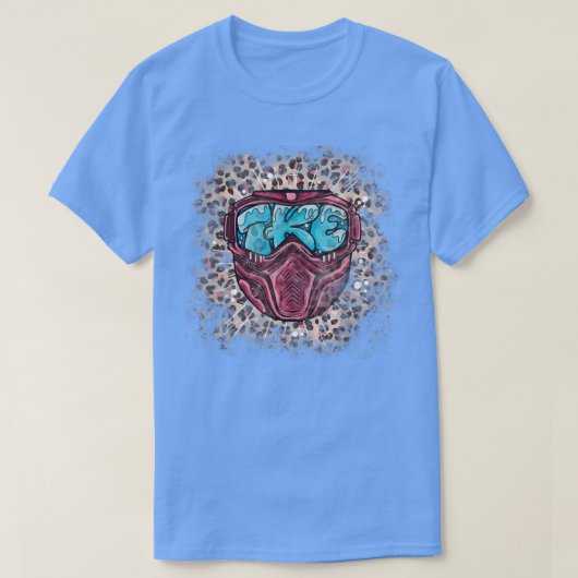 Ski Snowboard  Goggles Skiing Mountain Ape Snowman T-shirt (Design voorkant)