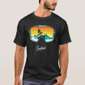 ski snowboard goggles skiing skiing snow mountain  t-shirt (Voorkant)
