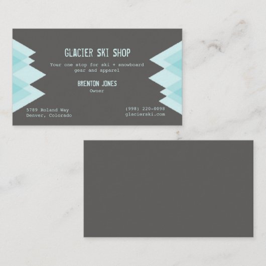 Ski + Snowboard Instructor Business Visitekaartje (Voorkant / Achterkant)